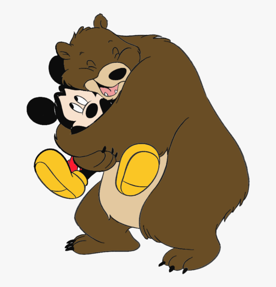 Panda Clipart Mickey Mouse - Mickey Mouse And Bear, Transparent Clipart