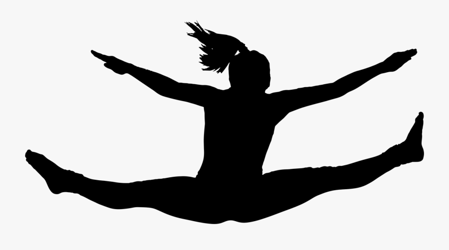 Jumping Girl Silhouette - Jumping Girl Silhouette Png, Transparent Clipart