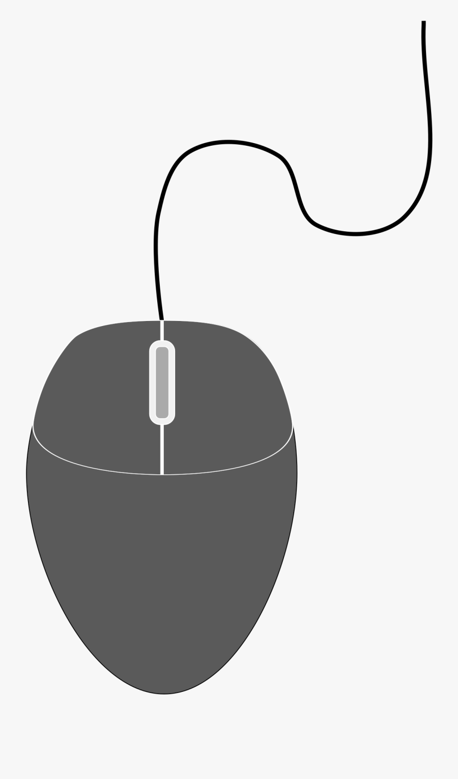 Clipart - Cartoon Computer Mouse Black, Transparent Clipart