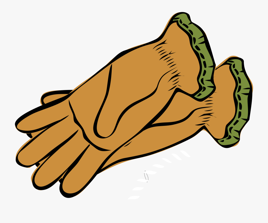 Clipart - Gardening Gloves Clip Art, Transparent Clipart