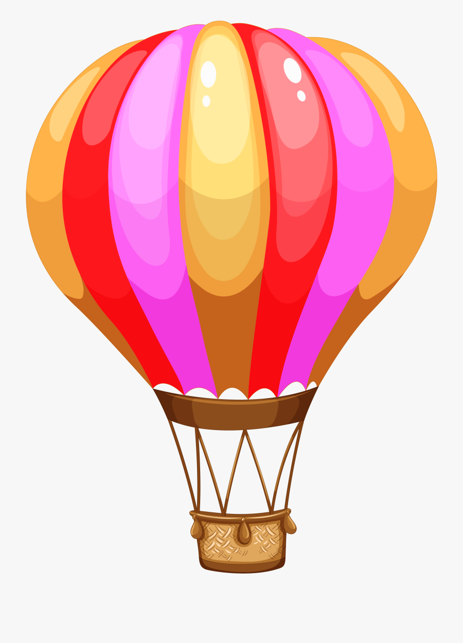 Balon Clip Art, Cake, Illustrations - Air Balloon Basket Cartoon, Transparent Clipart