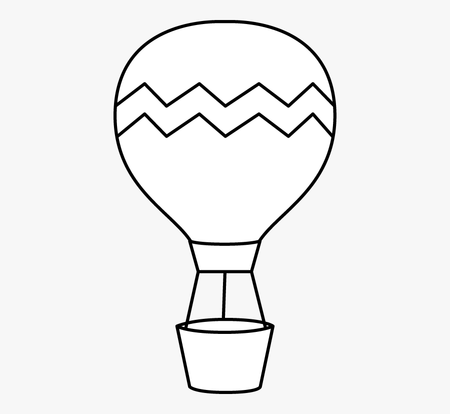 Black And White Striped Hot Air Balloon - Hot Air Balloon Blue And Orange, Transparent Clipart
