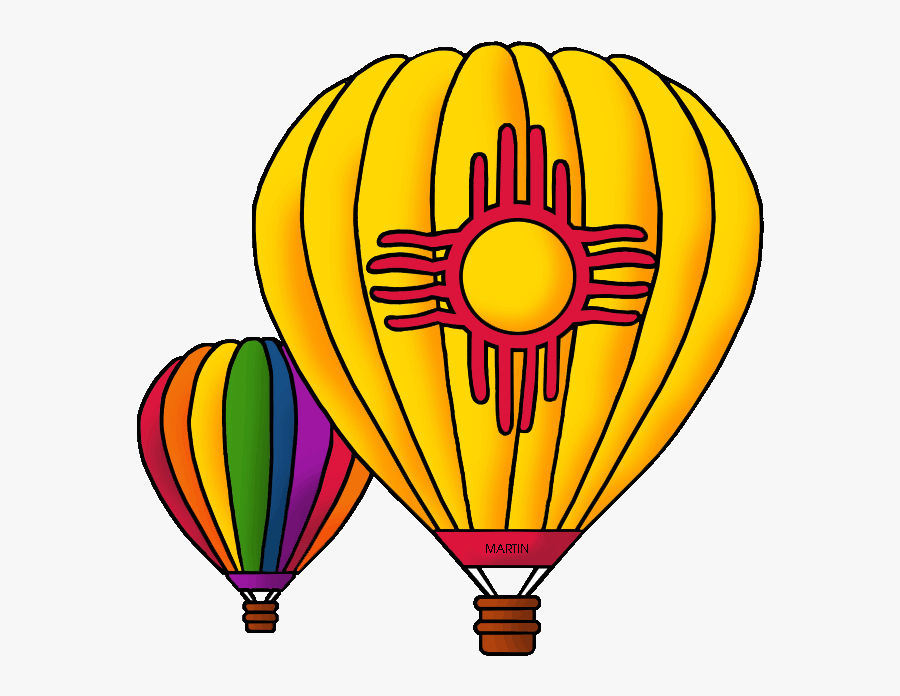 New Mexico State Aircraft Hot Air Balloon - New Mexico Hot Air Balloon Drawing, Transparent Clipart