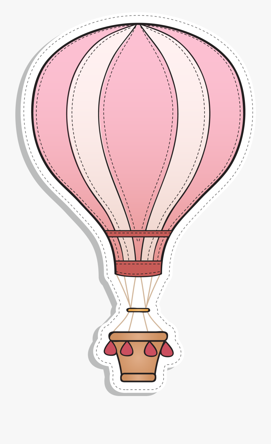 Transparent Hot Air Balloon Vector