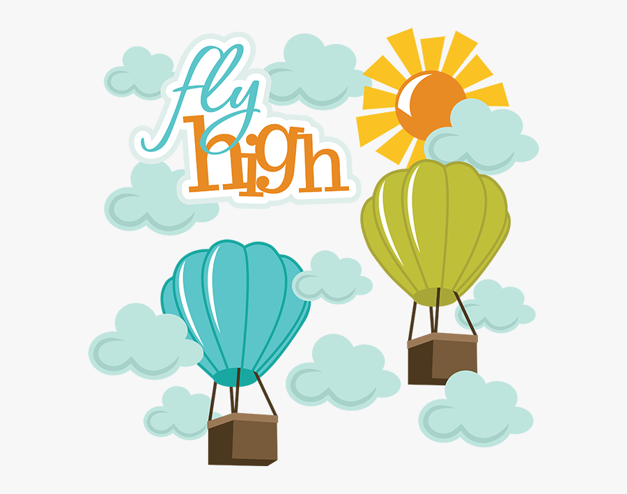 Hot Air Balloon Scrapbook, Transparent Clipart