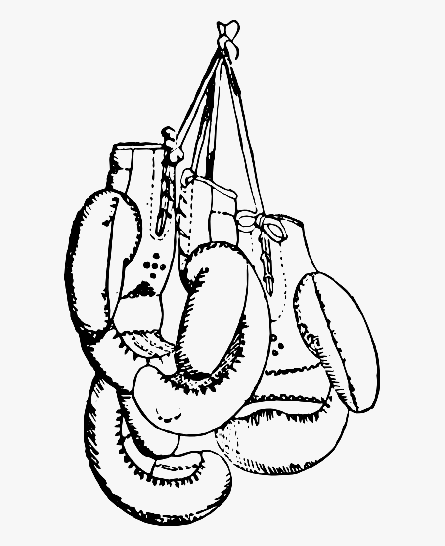 Boxing Glove Hand Wrap - Boxing Gloves Drawing Transparent, Transparent Clipart