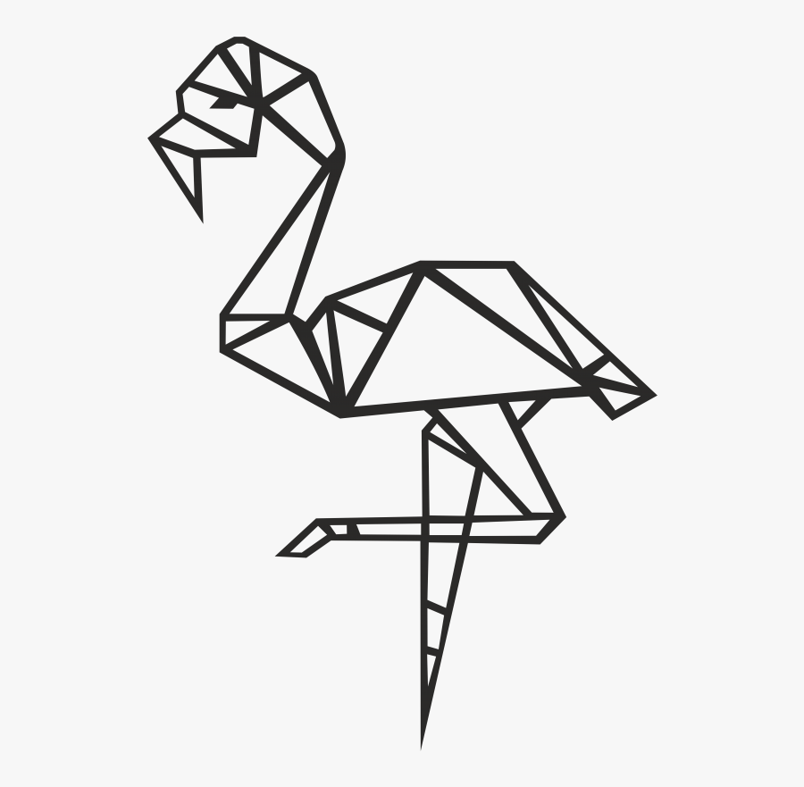 Flamingo Metal Wall Art Decor Portraits - Geometric Flamingo, Transparent Clipart