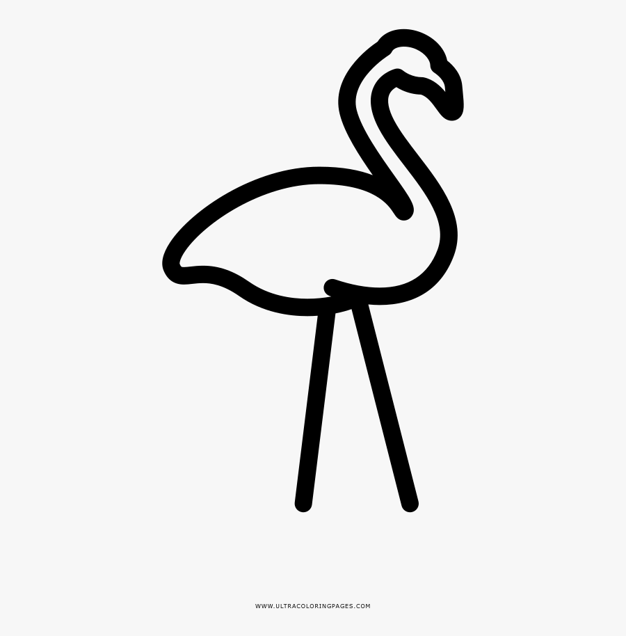 Flamingo Coloring Page - Waterfowl, Transparent Clipart