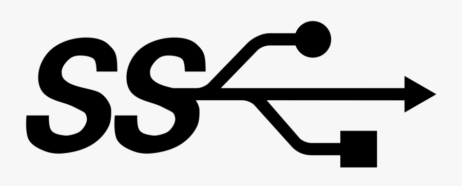 Usb Superspeed Logo, Transparent Clipart