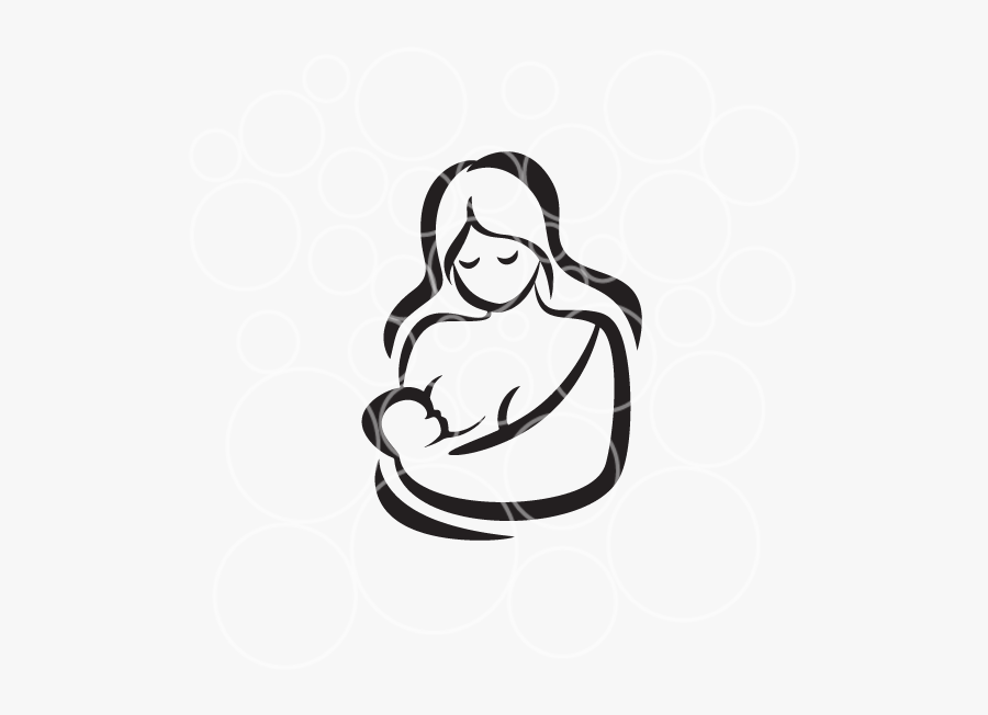 Metal Stamps - Baby And Mother Outline Png, Transparent Clipart