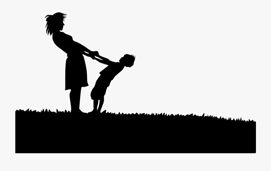 Mother And Son Silhouette - Mother And Son Praying Silhouette, Transparent Clipart