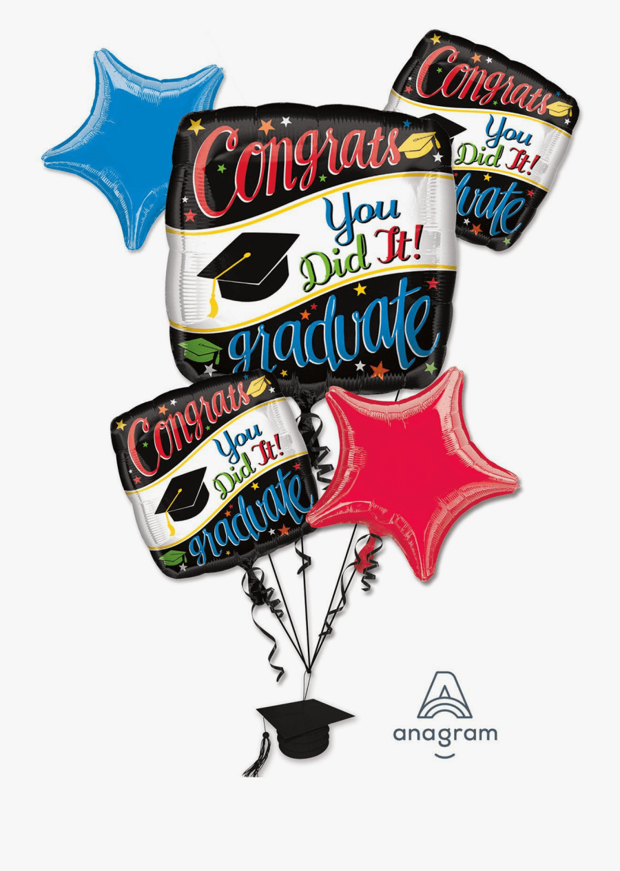 Party City Graduation Foil Balloons, Transparent Clipart
