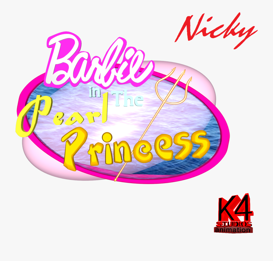 Barbie In The Pearl Princess 3d Logo With A Trident - De Barbie 3d Hd, Transparent Clipart