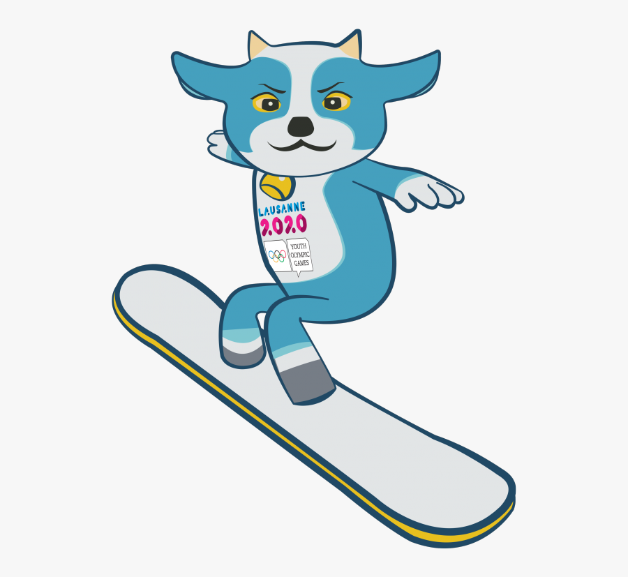Yodli Snowboard - Lausanne 2020 Mascot, Transparent Clipart