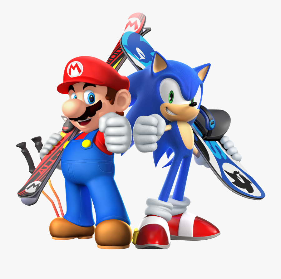 Snowboarding Clipart Winter Olympics - Mario Bros Y Sonic, Transparent Clipart