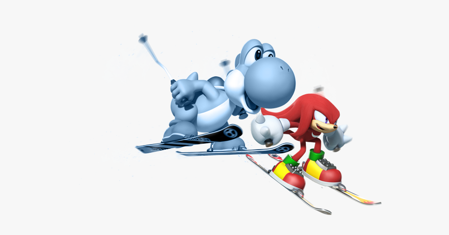 Yoshi And Knuckles, Transparent Clipart