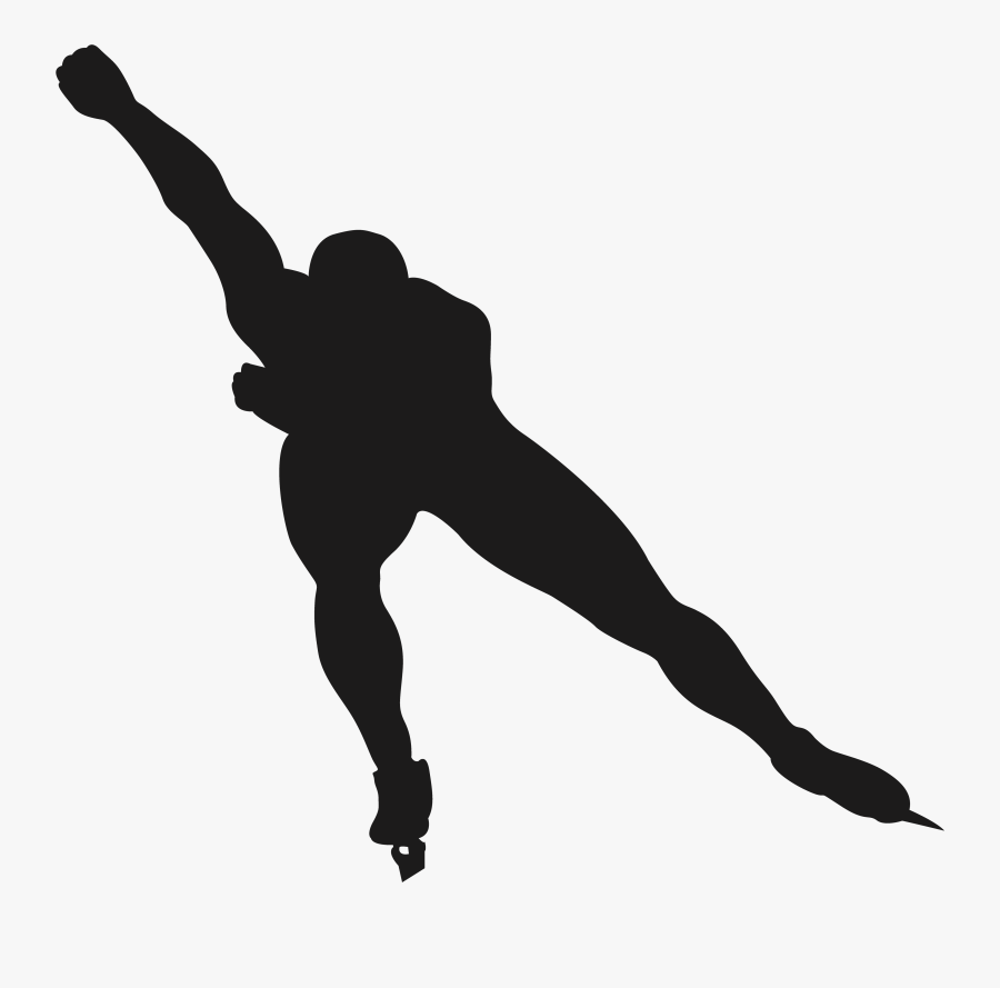 2018 Winter Olympics Ice Skating Figure Skating Speed - Silueta Patinaje Png, Transparent Clipart