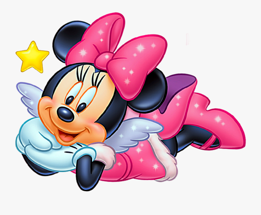 Download Minnie Mouse Png File - Minnie Mouse Laying Down Pink, Transparent Clipart