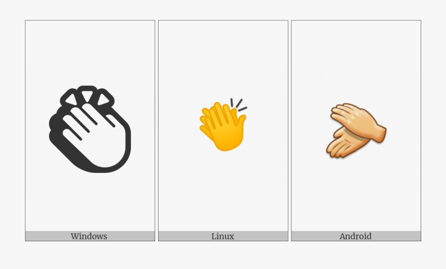 Clapping Hands Sign On Various Operating Systems - Clapping Emoji For Samsung, Transparent Clipart