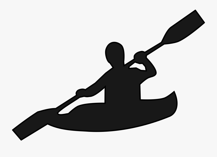 Canoeing Clipart - Kayaking Clipart Black And White, Transparent Clipart