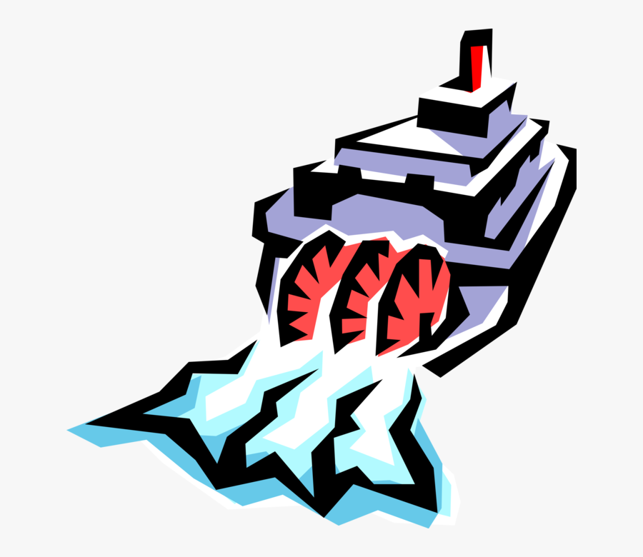 Vector Illustration Of Mississippi Paddleboat Or Paddle, Transparent Clipart