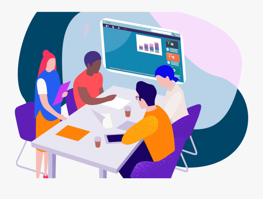 How To Create The Perfect Huddle Space Environment - Graphic Design Team Illustration, Transparent Clipart