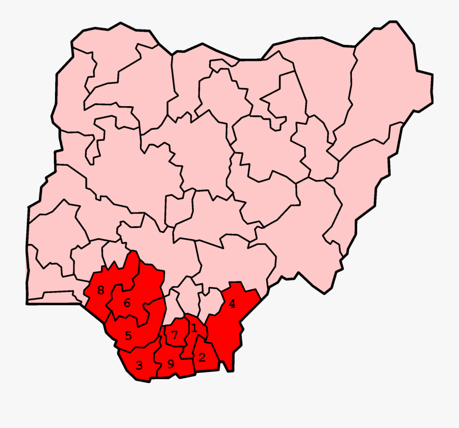 Niger Delta Map, Transparent Clipart
