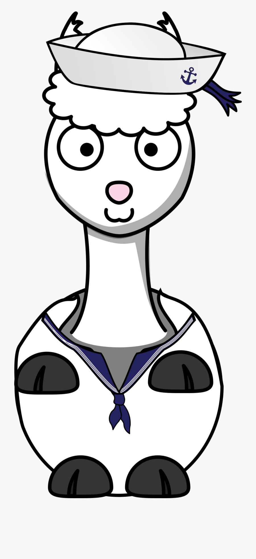 Alpaka Sailor Clip Arts - Llama Png, Transparent Clipart