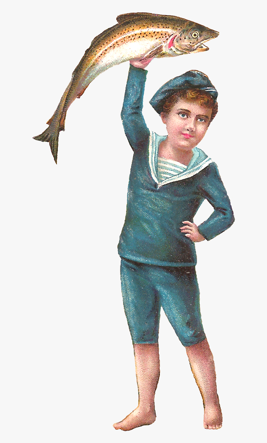 Victorian Boy Illustration, Transparent Clipart