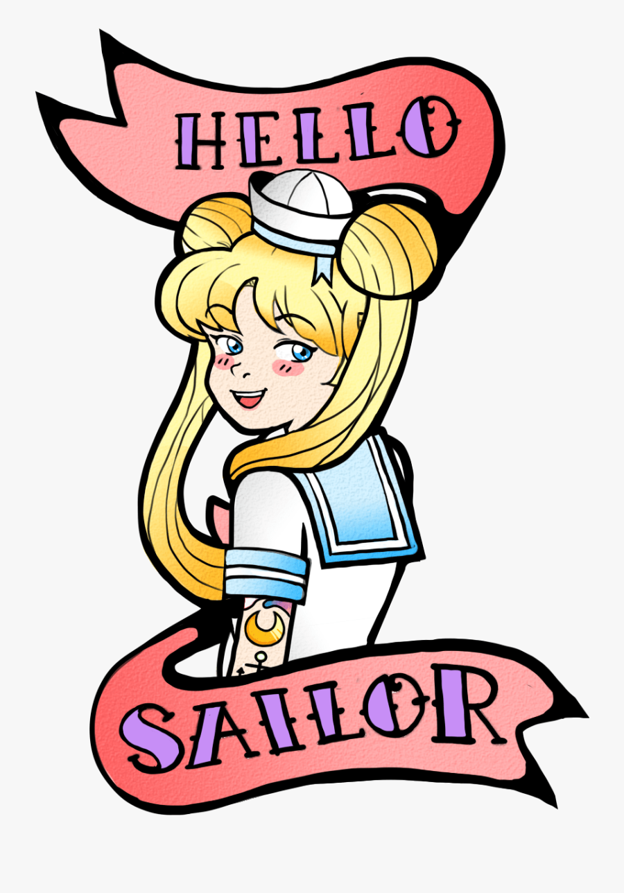 Hello Sailor Tattoo Clip Arts - Sailor Tattoo Png, Transparent Clipart