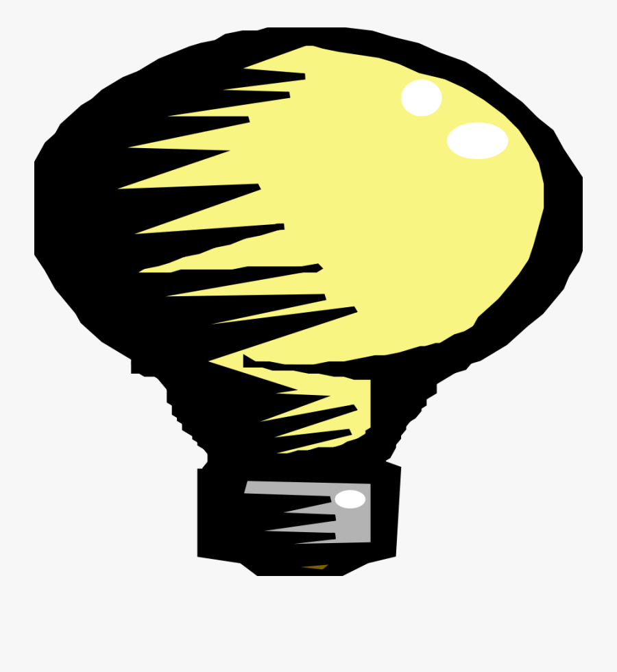 Transparent Frowny Face Clipart - Vector Lightning Bulb, Transparent Clipart