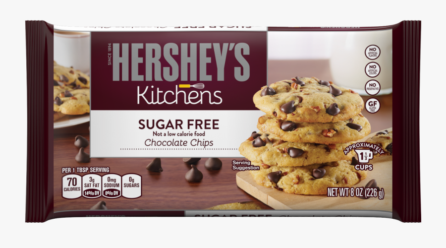 Clip Art Hersheys Nutrition - Hershey Sugar Free Chocolate Chips, Transparent Clipart