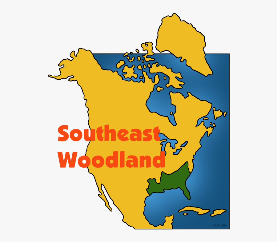 Southeast Woodland Map - Arctic Sub Arctic On Map, Transparent Clipart
