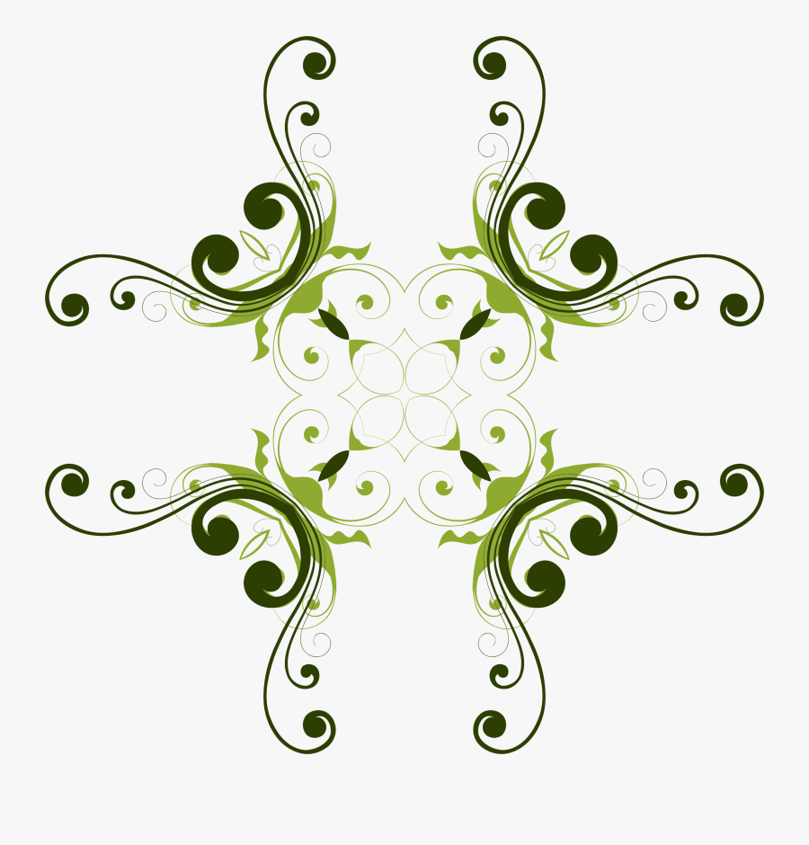 Flower Design Clipart - Ornamen Desain Png, Transparent Clipart