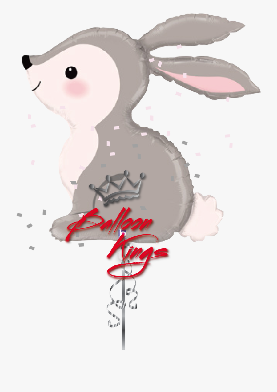Woodland Bunny - Bunny Foil Balloon, Transparent Clipart