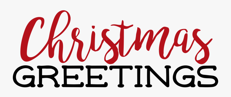 Christmas Greetings Svg Cut File - Calligraphy, Transparent Clipart