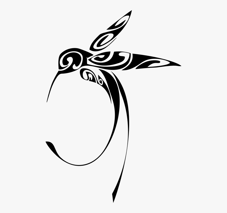 Hummingbird Line Drawing, Transparent Clipart