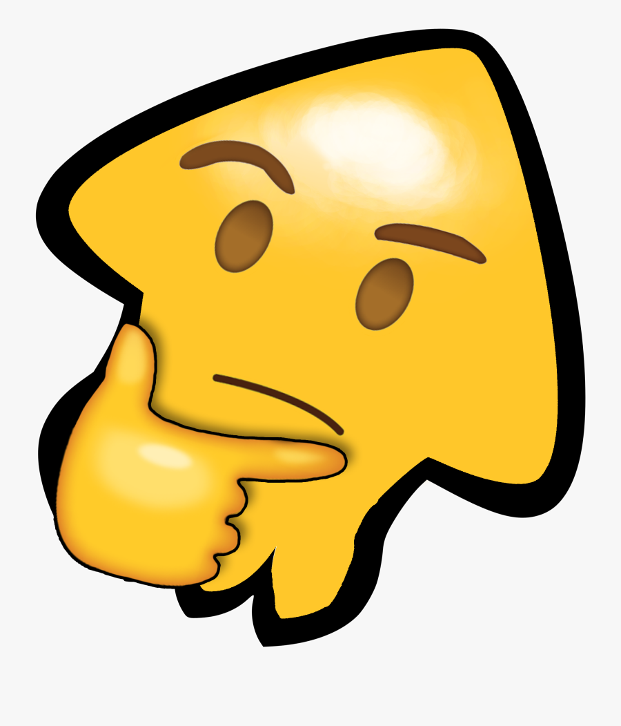 Squid Thinking Emoji, Transparent Clipart