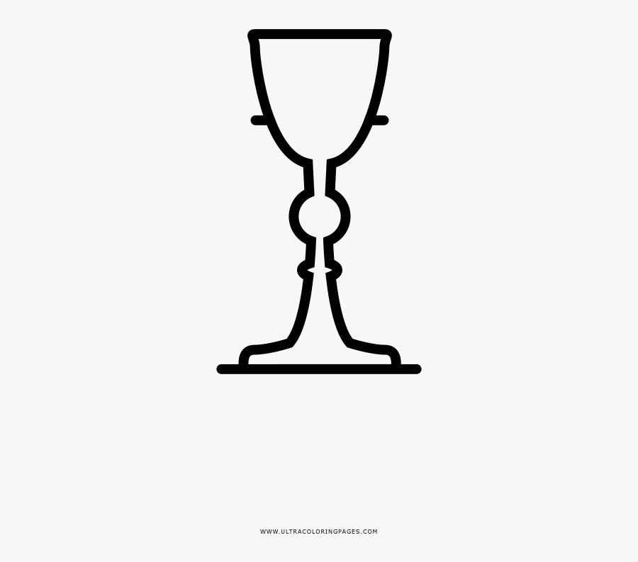 Chalice Coloring Page - Dibujo De Caliz Png, Transparent Clipart
