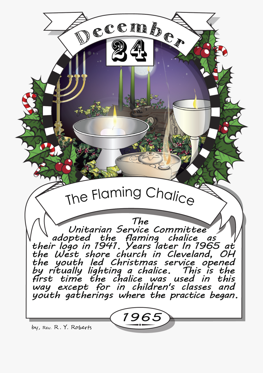 December Twenty-fourth, The Flaming Chalice - Poster, Transparent Clipart