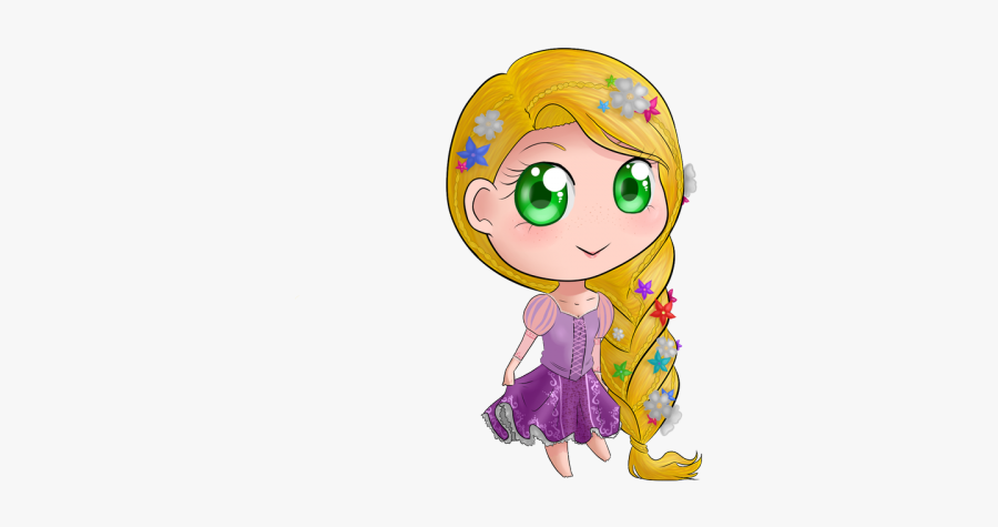 Rapunzel Clipart Chibi - Cartoon, Transparent Clipart