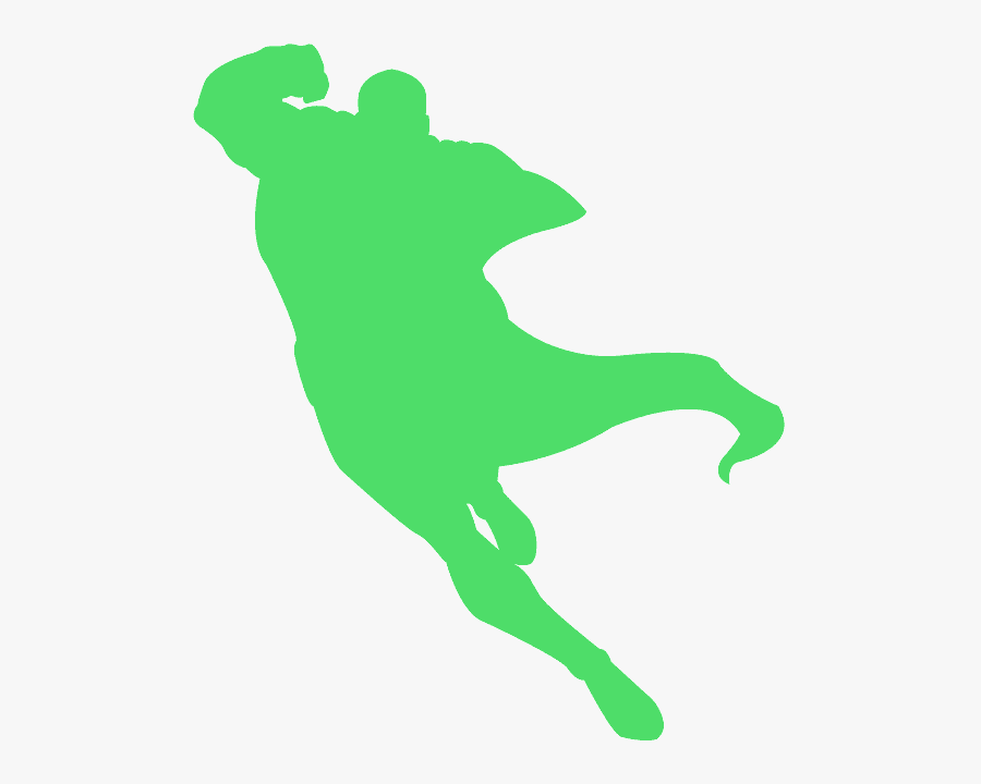 Silhueta De Super Heroi Png, Transparent Clipart
