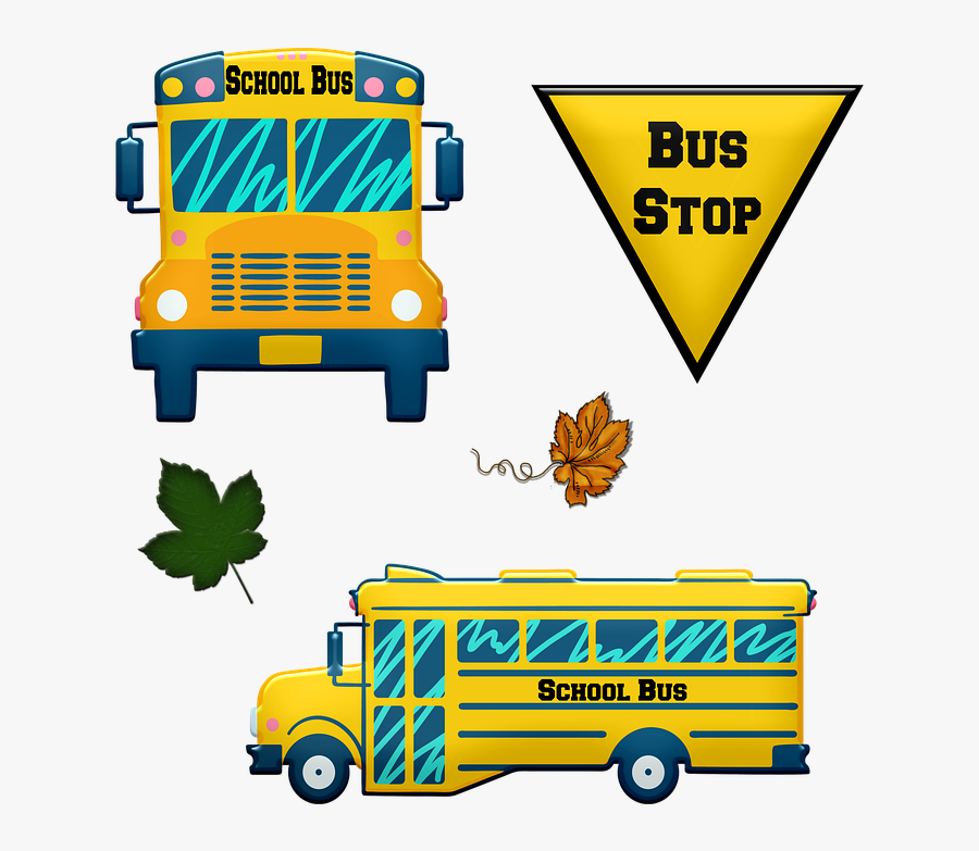 School Bus, Bus Stop, Transport, Stop, Bus, School, Transparent Clipart