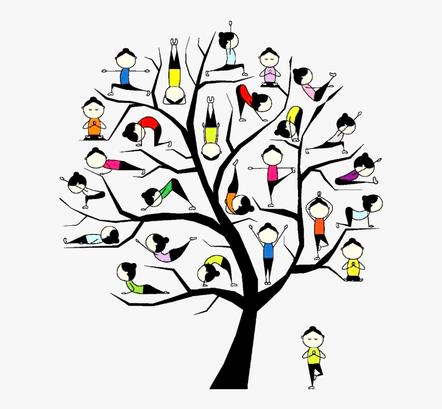 Yoga Tree, Transparent Clipart