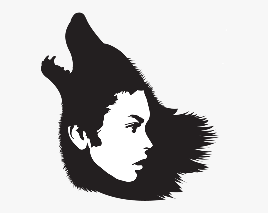 Beauty Is A Beast - Howling Wolf Head Silhouette, Transparent Clipart