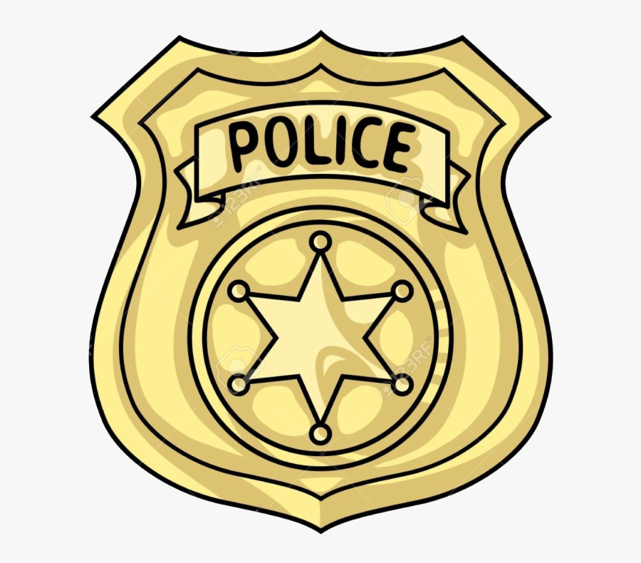 Police Badge Clipart Cartoon Transparent Png - Outline Of Police Officer, Transparent Clipart