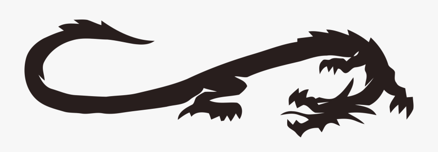 Silhouette,logo,dragon - Long Dragon Clipart, Transparent Clipart