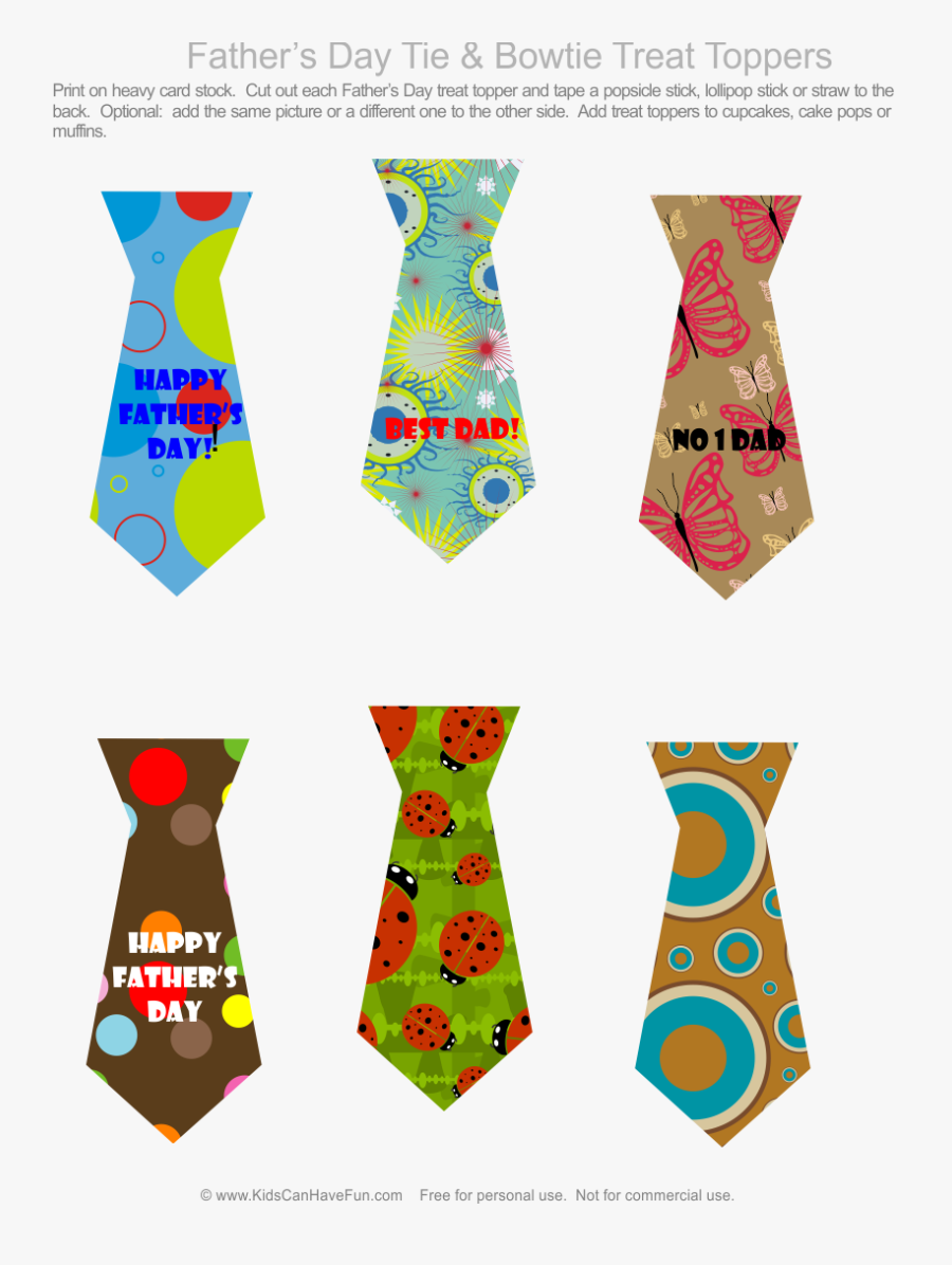 Fathers Day Craft Tie, Transparent Clipart