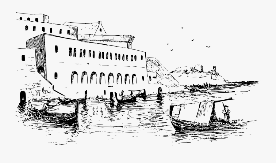 Line Art,watercraft,naval Architecture - Skiff, Transparent Clipart