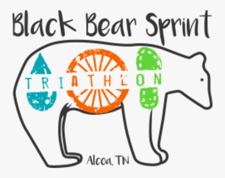 Black Bear Sprint Triathlon - Triathlon Logo Ideas, Transparent Clipart
